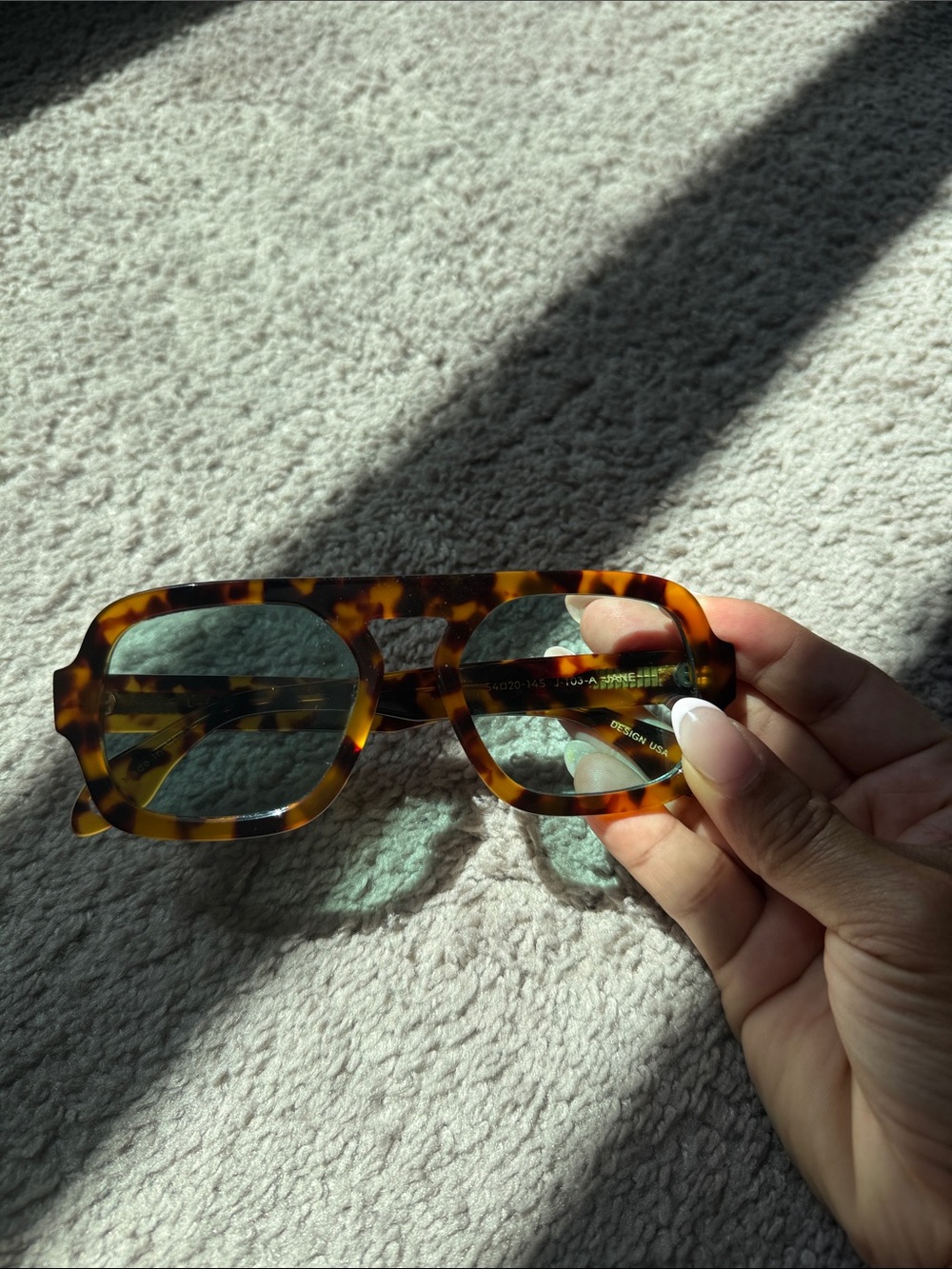 Elisa Johnson Tortoiseshell Square Frame Sunglasses - Brown/Black